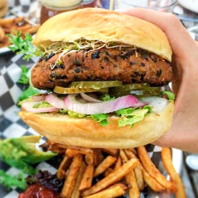 The Black Bean Burger.