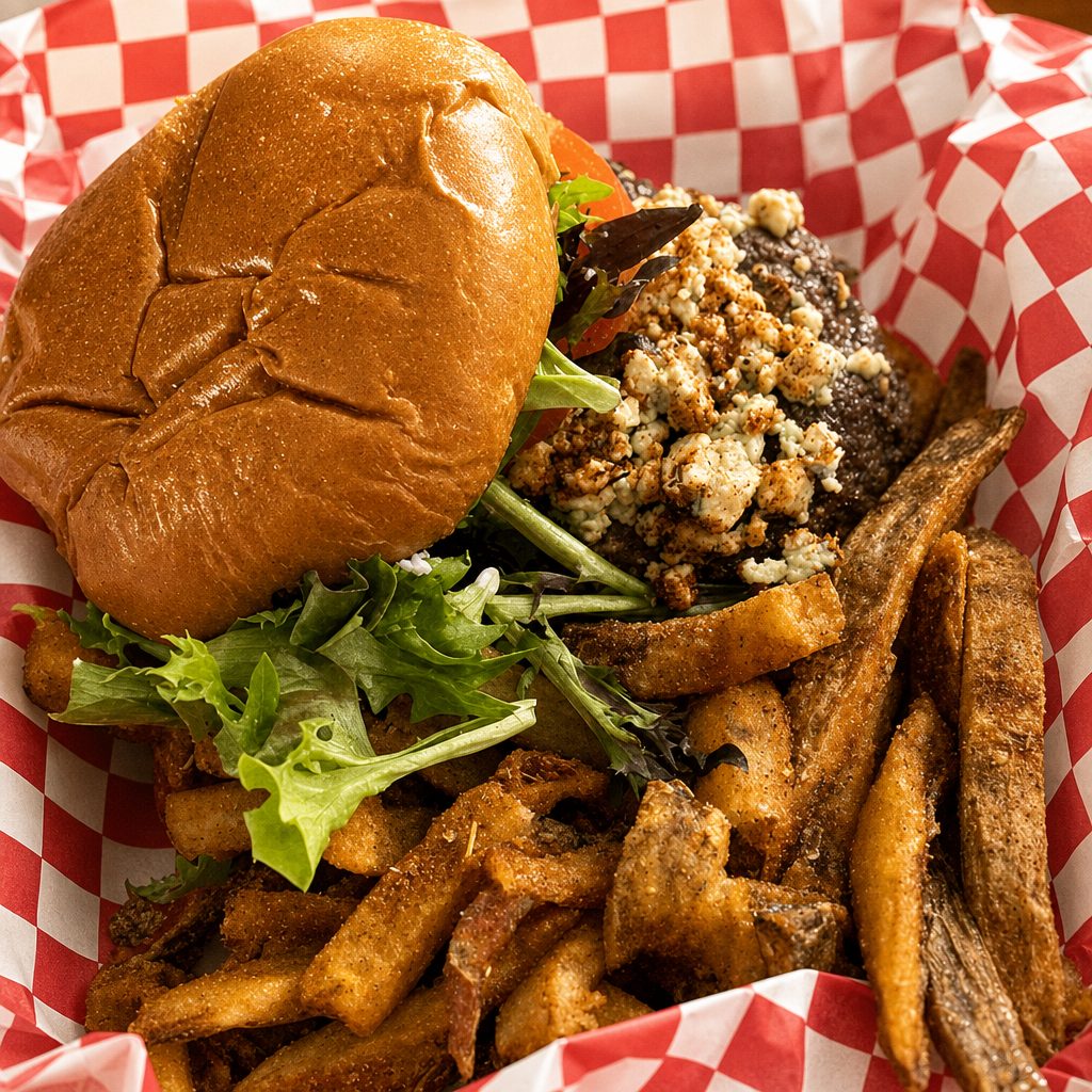Black-N-Blue Burger.
